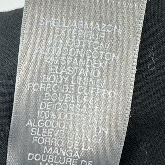 Vintage Y2K Liz Claiborne Black Lined Button Front Blazer Size Petite 12 - Picture 9 of 12